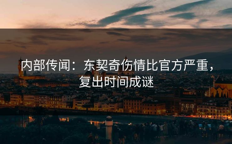 内部传闻：东契奇伤情比官方严重，复出时间成谜  第1张